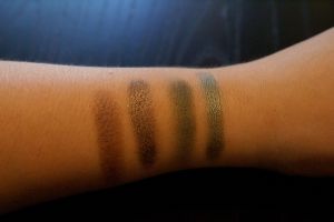 MAC Satin Taupe, L'Oreal Bronzed Taupe, MAC Humid, L'Oreal Golden Sage